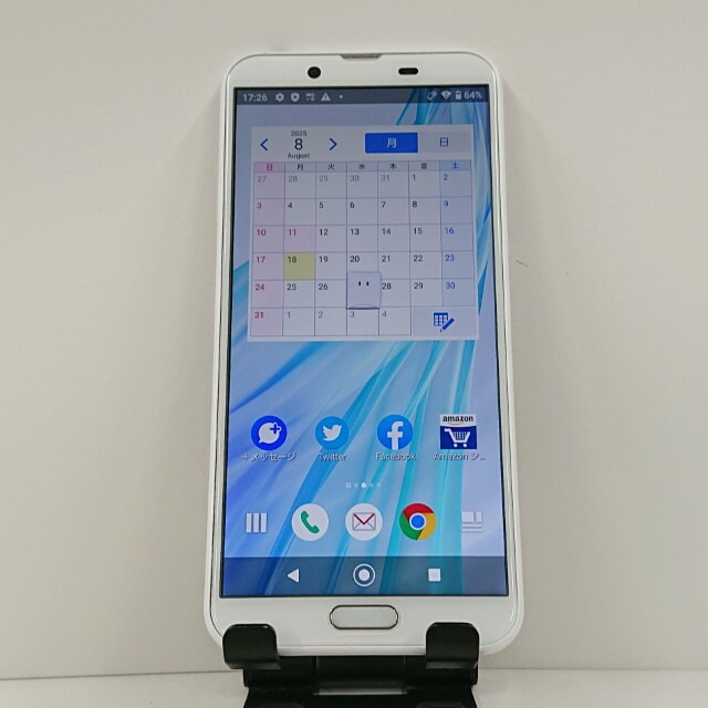 AQUOS sense2 SH-01L ドコモ シルキーホワイト 送料無料 本体 c14042 【中古】