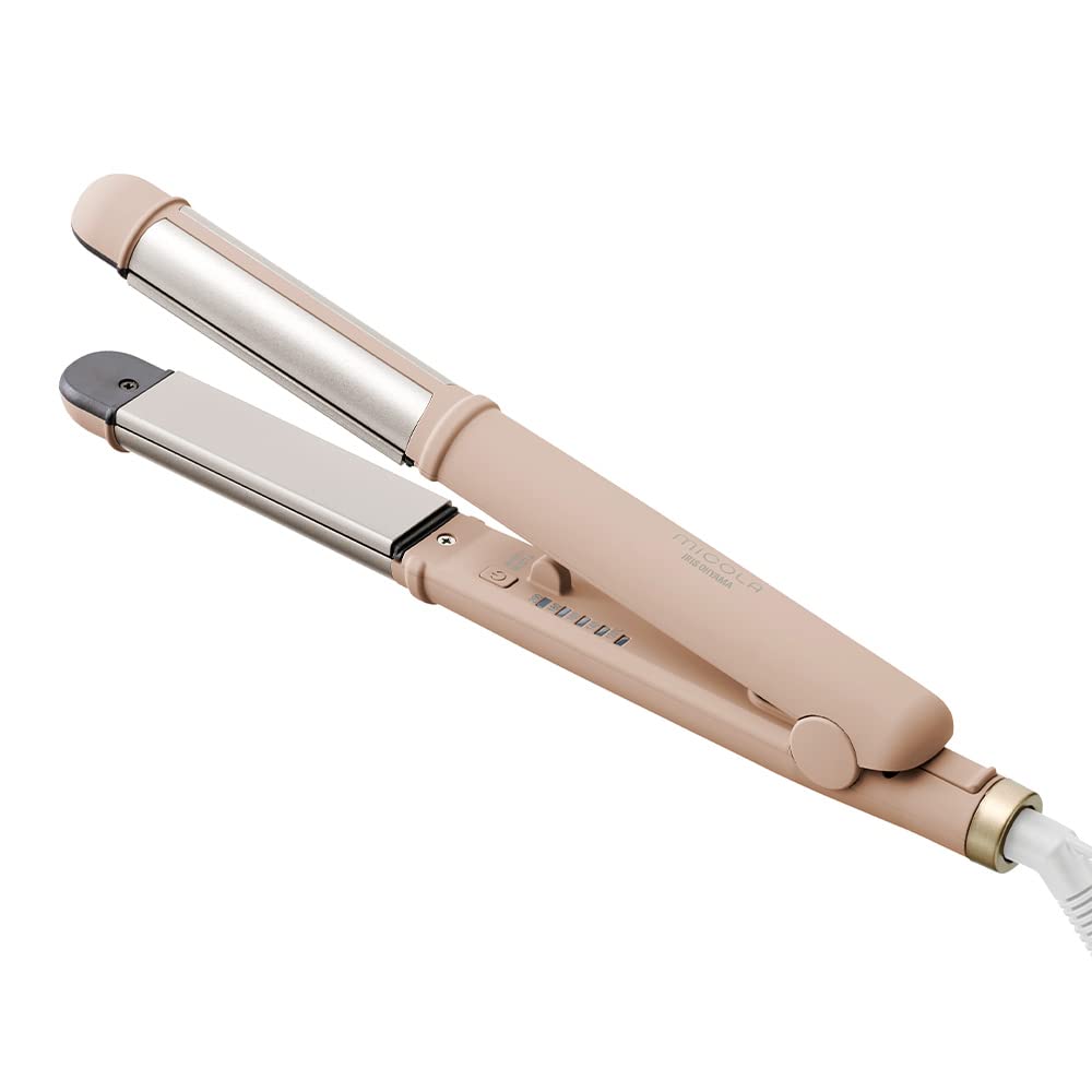 【立ち上げ30秒・軽量・両面】アイリスオーヤマ MiCOLA (ミコラ) ストレートアイロン 海外対応 温度調節可能 HIR-MS201-T モカ