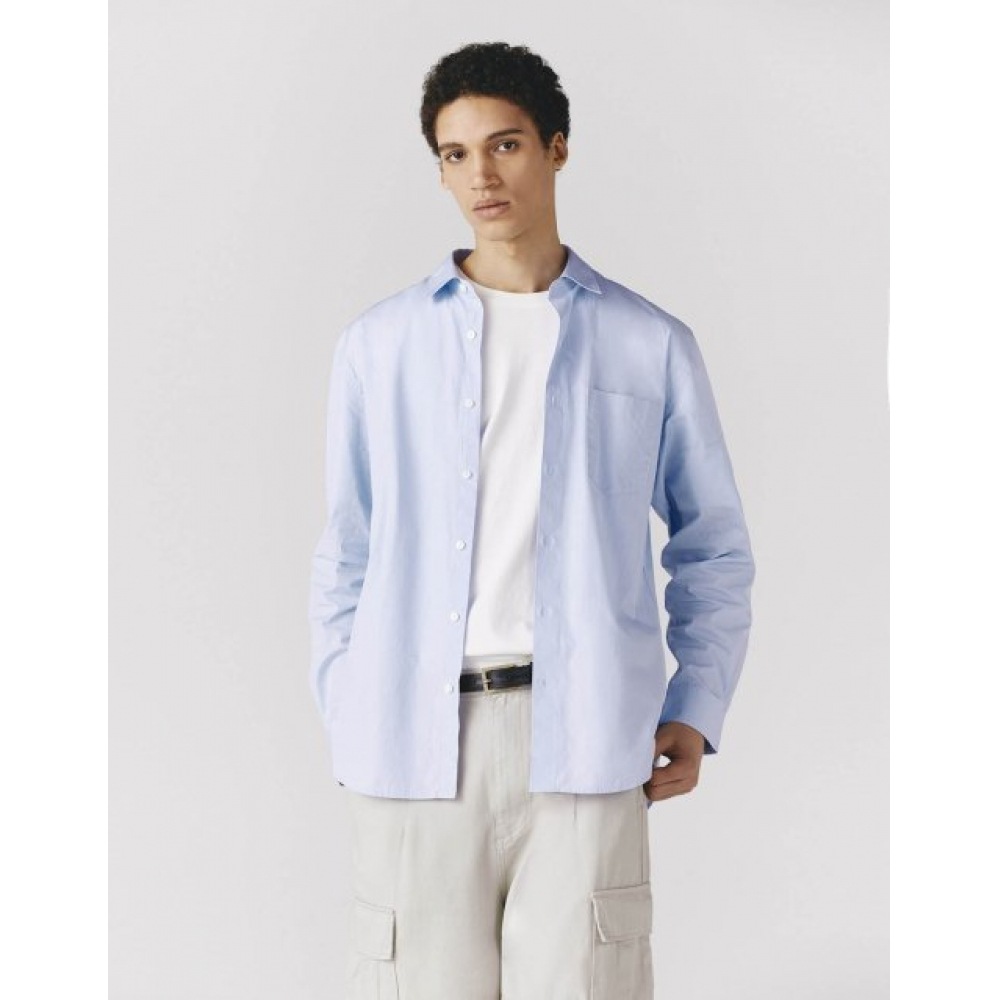 ジョルダーノ 044502 ポプリンロングスリーブシャツ_6カラー