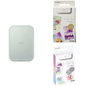 3点セットCanon スマホ専用ミニフォトプリンター iNSPiC PV-223-BL 写真用 ブルー + ZINKフォトペーパー 50枚入