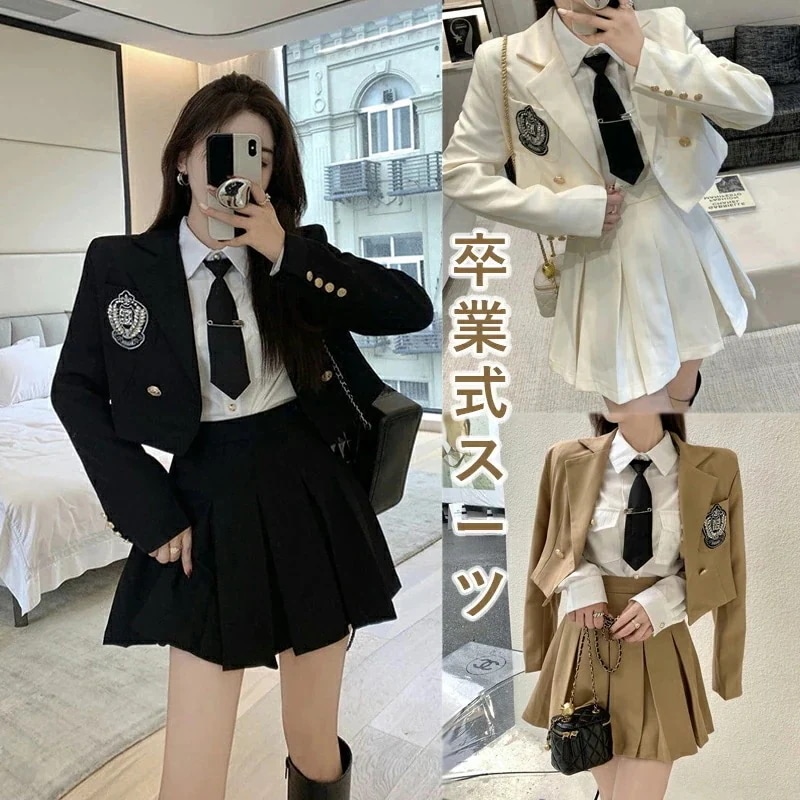 カラー卒業式 スーツ 女の子 卒服 女の子 大きいサイズ 制服 フォーマル スーツ 卒服 小学生 小学校 卒業式 スーツ 女の子 ネクタイ 中高生 なんちゃって制服 ブレザー