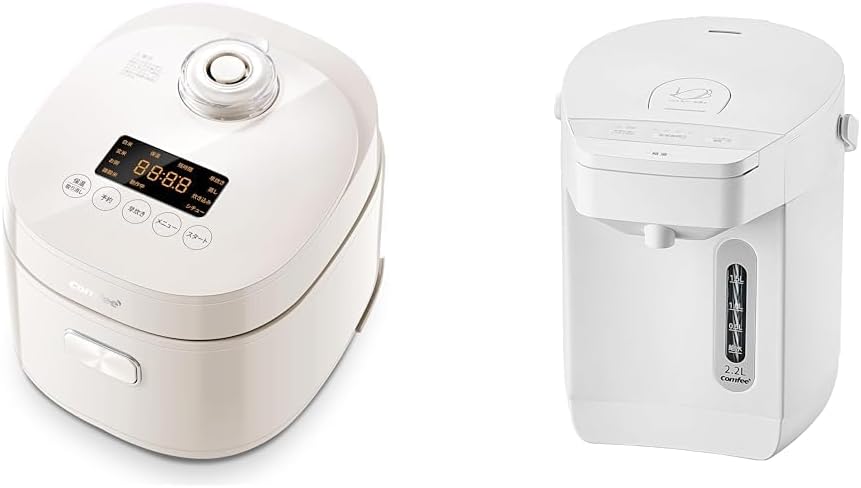【新生活家電セット 2点】COMFEE 炊飯器4合+電気ポット2.2L 一人暮らし 二人暮らし 家電セット