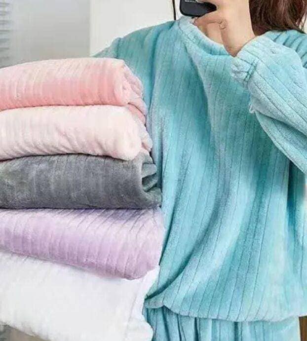 【1つ買うと10つ無料】全6色4サイズもこもこウェア部屋着セットアップ上下セットレディースもこもこパジャマパンツふわふわ着る毛布暖かい冬可愛い