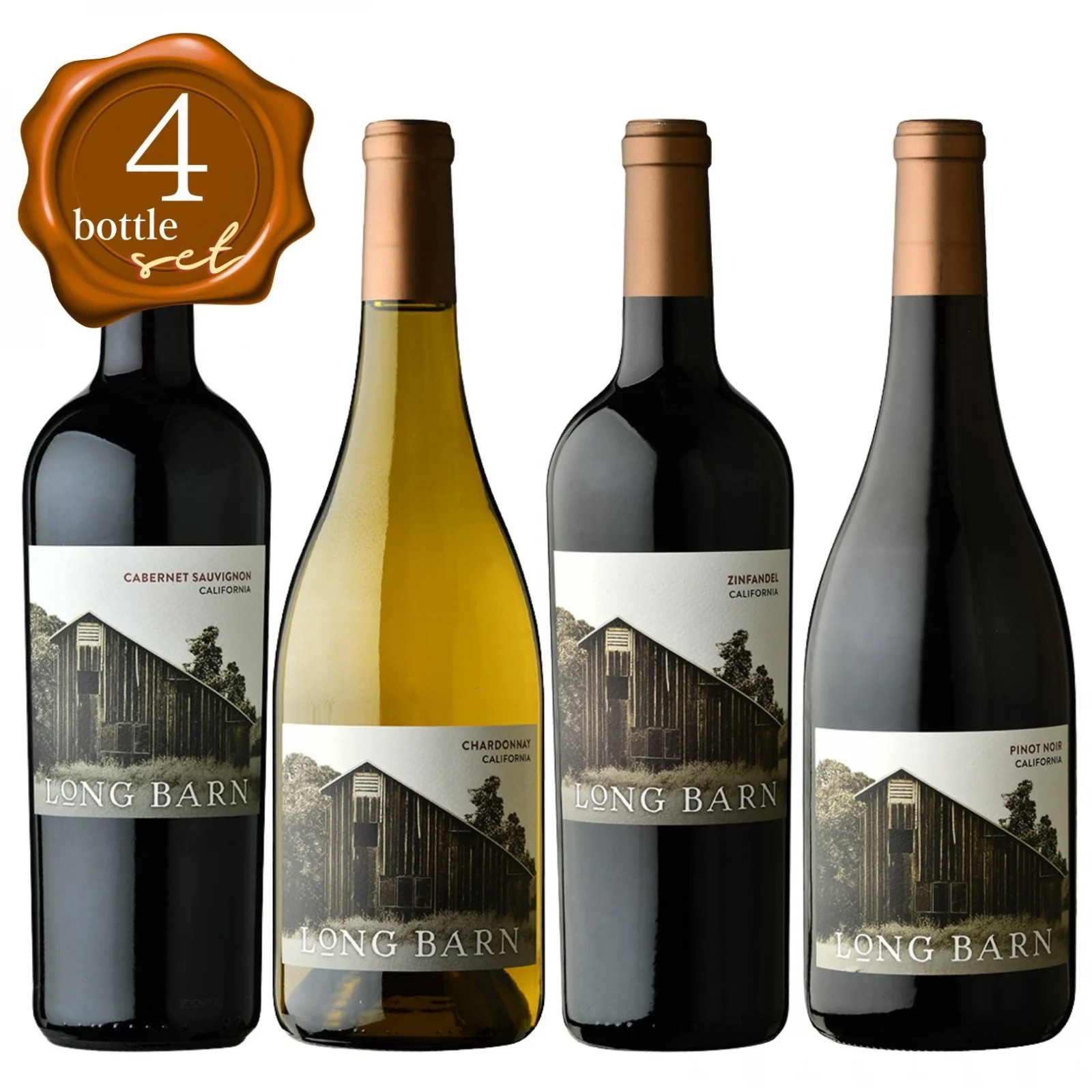[4本セット] カリフォルニア産 ロングバーン ワイン4種飲み比べセット 750ml×4本