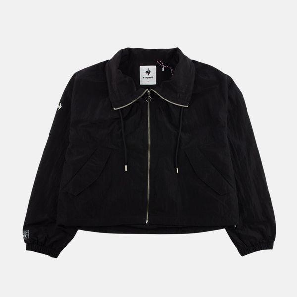 女性ルーズフィットエトワールウーブンスタンドネックジャケットブラックQP322OJK81_P407296300