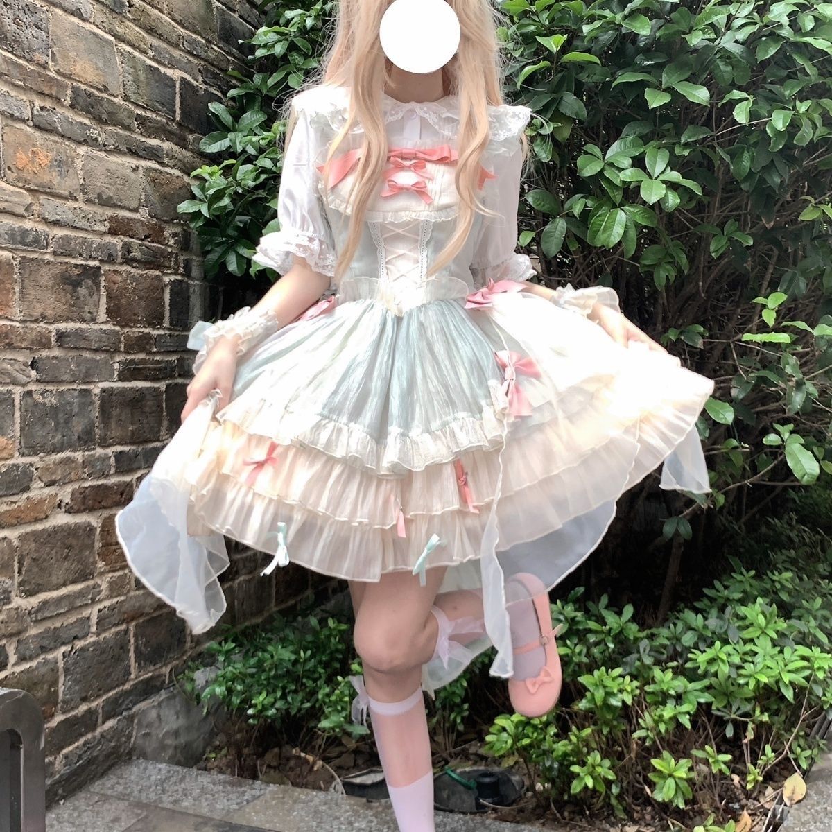 Hot!!!ロリータ ワンピース コスプレロリータ ドレス ハロウィン ショートケーキ猫デザインjsk ロリータセット プリンセスバースデードレス