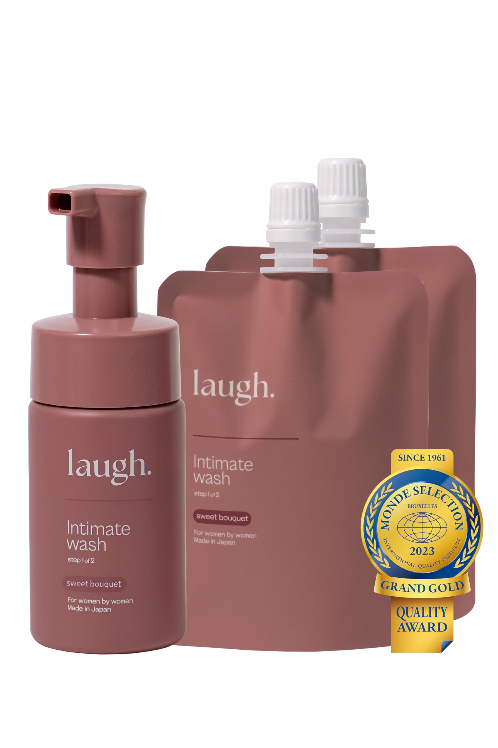 【公式】laugh. ラフドット インティメイトウォッシュ 3個セット デリケートゾーン ケア ソープ 石鹸 泡 弱酸性 (スイートブーケ)