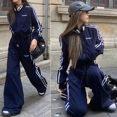 Qoo10] ジャージ セットアップ レディース 韓国 : レディース服
