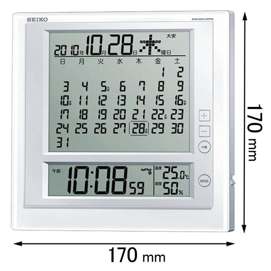 セイコー 電波置き掛け兼用時計 SQ422W