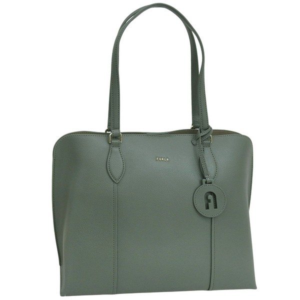フルラ バッグ レディース トートバッグ アウトレット レザー カーキ VITTORIA NEW L TOTE BAG WB01508BX36180J000 FURLA A4対応