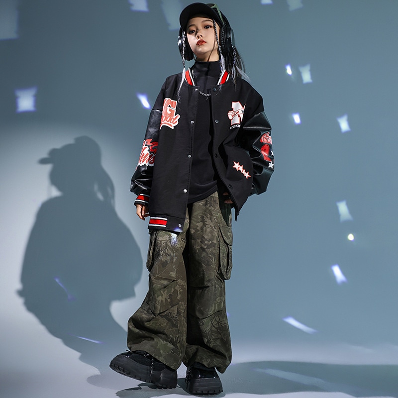 キッズヒップホップクール男児潮装 女児ジャズダンス表演服