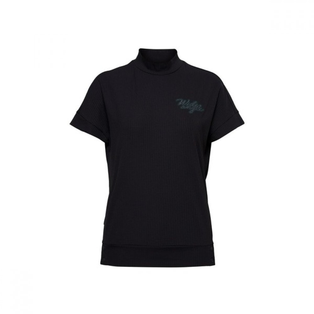 [ワイドアングル] CO ロゴポイントモックネック T シャツ L_WWM25279Z1