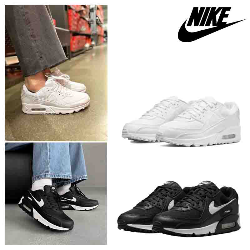 Nike Air Max 90 DH8010-100 DH8010-002 ナイキ エアマックス 厚底 人気 白 ホワイト 黒 ブラック 韓国 エアフォース スニーカー シューズ 男女共用 履きやすい