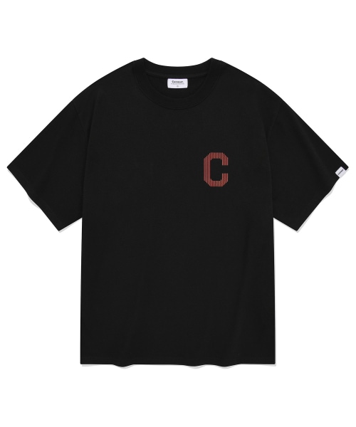COVERNAT C ロゴレンチキュラー T シャツブラック