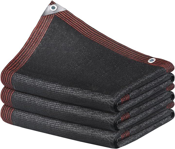 遮光ネット 日よけ シェード ベランダ目隠し 農業用 植物 園芸用 高密度の厚さのポリエチレン 3mx12m( ブラック, 3mx12m)