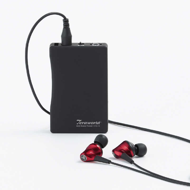 TERAWORLD 特許回路「ニートプロセッサ」搭載 高性能集音器 ミミハンサーポケットII レッド ATZ19R
