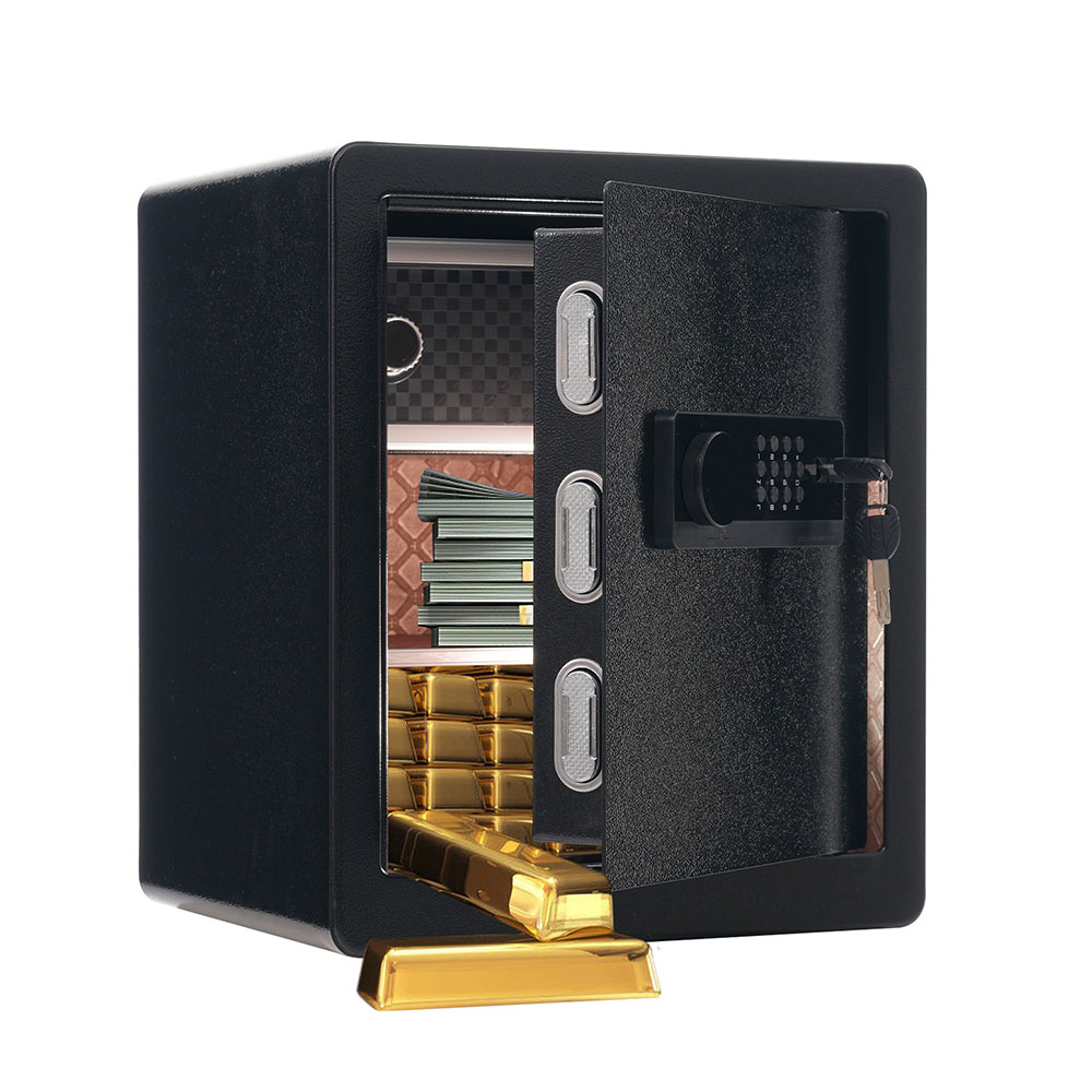 金庫 家庭用 39.8L 防犯金庫 緊急電池ボックス付き アラーム機能付き 鍵付き 防盗 旅館 店舗 事務所 ホテル 業務用 日本語取扱説明書付 書類保管 9,159円