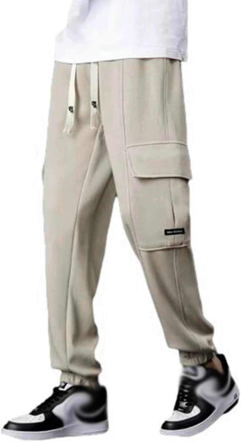ロングパンツ メンズ カーゴパンツ ワークパンツ テーパード ウエスト紐 窮屈感のない 通気 軽い サイドポケット 爽やか 通気性いい 着回しやすい 無地 春夏秋着 アウトドア 運動 通勤通学