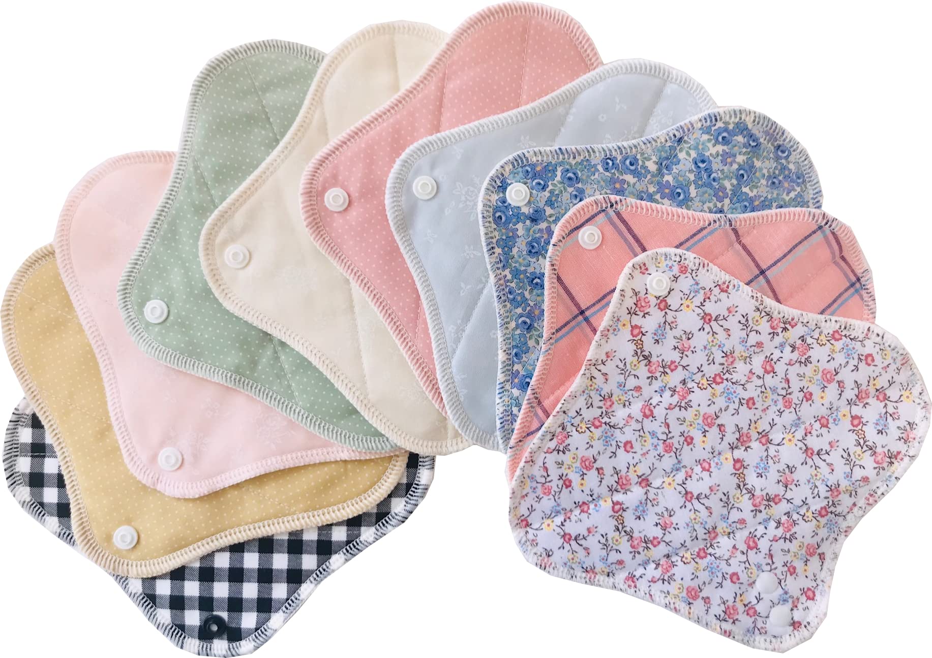 すぃーとこっとん [アウトレット品] 日本製布ナプキン おりもの用オーガニックコットンライナー 10枚 色柄お任せ（ニット生成り）