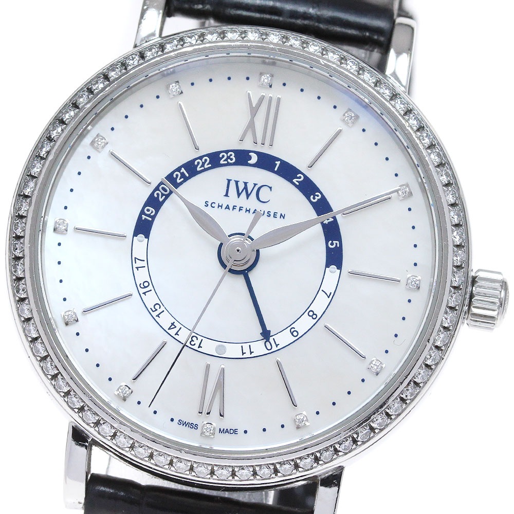 IWC SCHAFFHAUSEN IW459101 ポートフィノ ダイヤベゼル 12P 自動巻き メンズ _826792【中古】