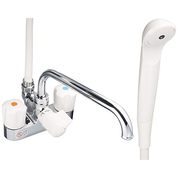 TMS27C 浴室用水栓 台付き 2ハンドル混合栓 一時止水あり