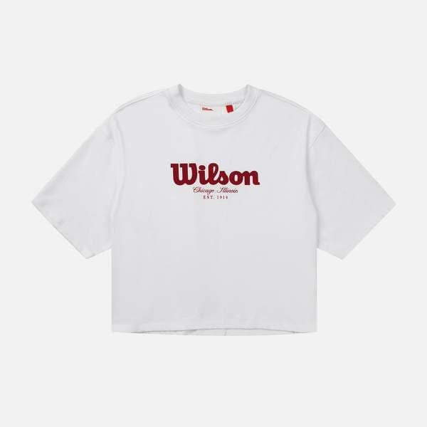女性用エッセンシャルクロップスリットTシャツ/WHT/W253002NTS77