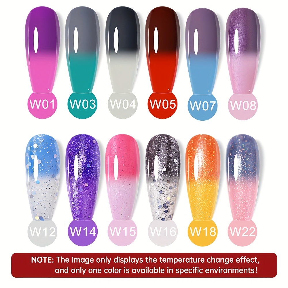 RISYAL 12色 温感変化ネイル 7ml×12本 秋冬用 グラデーションカラー 長持ち はがれない ホリデーギフト ハロウィンギフト