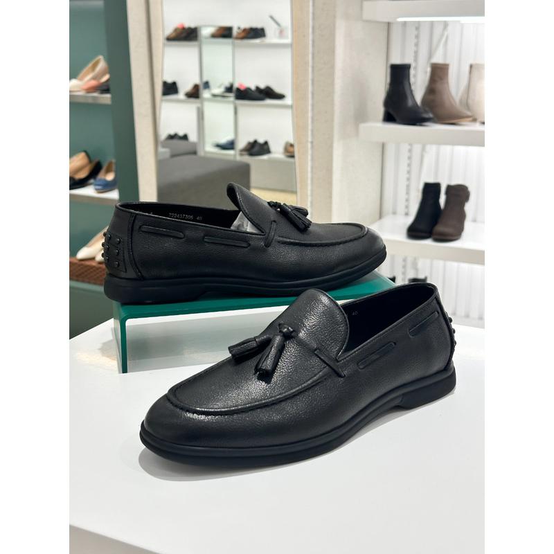 [驪州店] [] 男性用足の甲タッセルポイントコンフォートドライビングローファー単靴(2color)722437305 ブラック