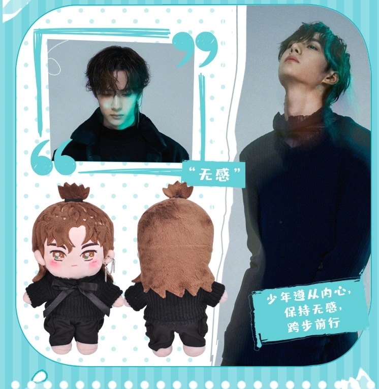中国ドラマ『陳情令（The Untamed）』原作『魔道祖師』中国限定グッズ 藍忘機役 王一博新しい歌無感ドール キャラクターぬいぐるみ 人形