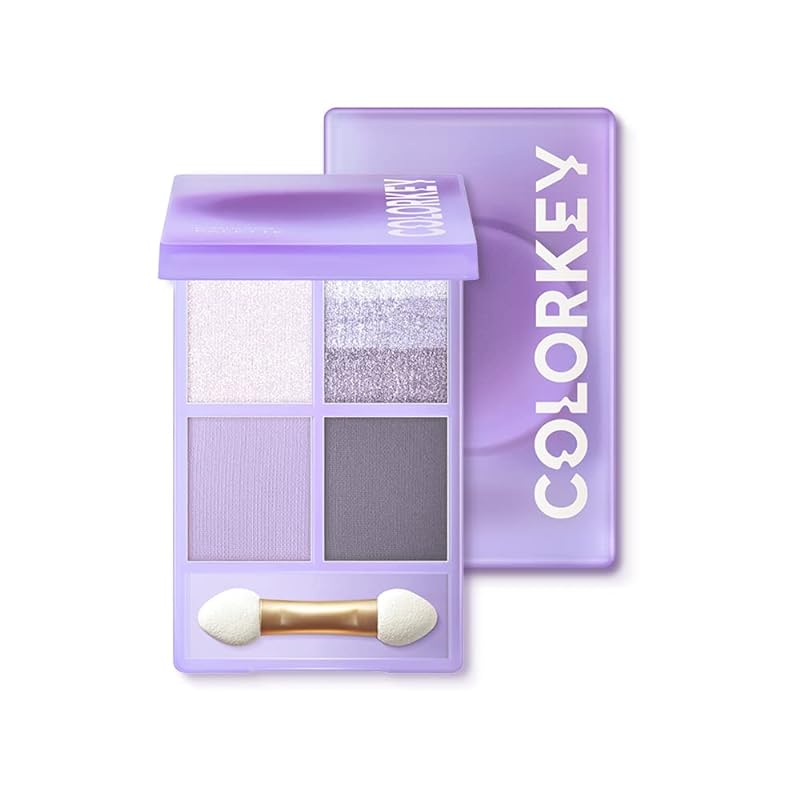 COLORKEY サンセット 四色アイシャドウ アイシャドウパレット4g 高発色 持続する 独特粉質 メイクパレット (＃03 霧氷)