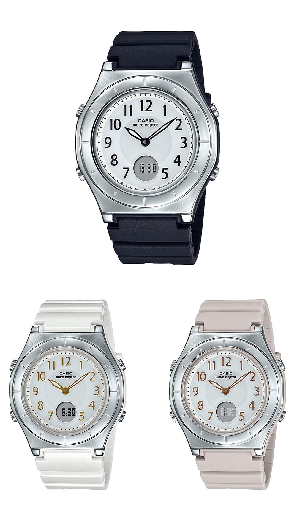 レディース用 電波ソーラー時計 LWA-M145 人気モデル・ウエーブセプターのレディース用腕時計 シンプルで可愛いデザインが女性に大人気！