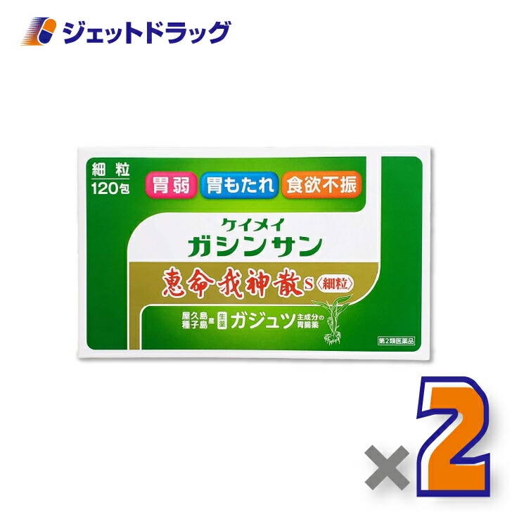 【第2類医薬品】恵命我神散S 細粒 [3g×120包入] ×2個（胃もたれ・食欲不振）