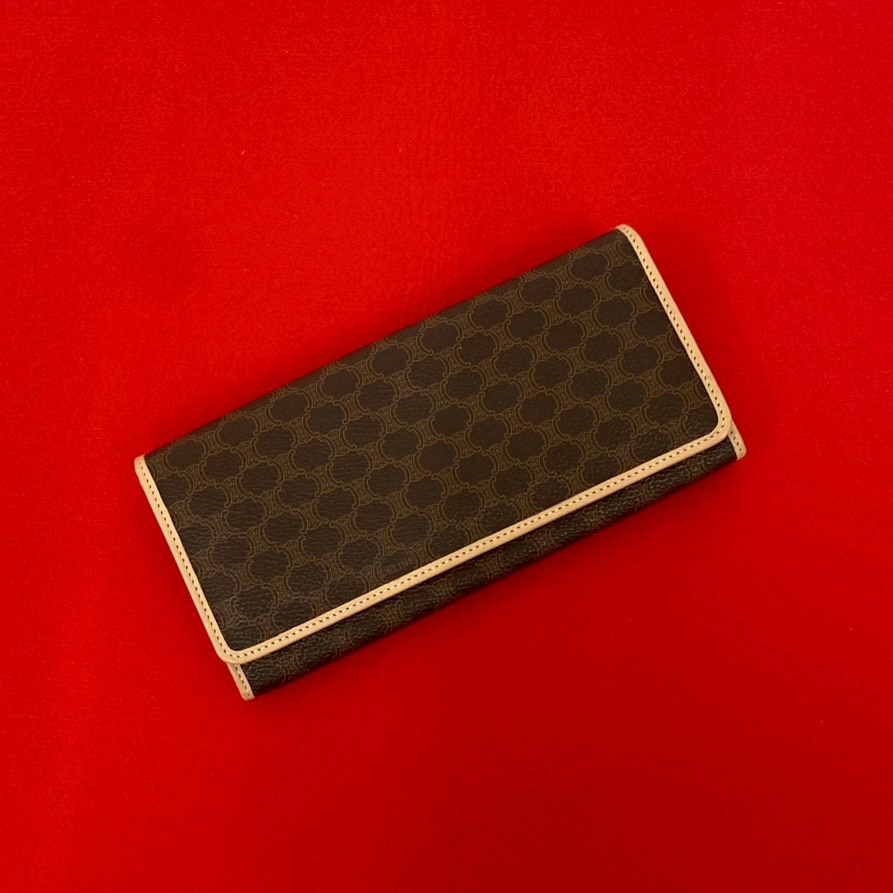 マカダム ブラゾン 柄長財布 レザー PVC ブラウン 92668