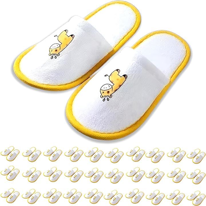 こども用使い捨てスリッパセット きりん柄 個包装 子ども 前閉じ 室内 厚手 キッズ( きりん柄：30足セット)