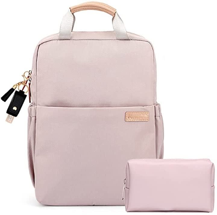 PCリュック PCバックパック レディース ビジネスリュック 小物収納ポーチ ＆ トラベルボトル付き( ピンク)