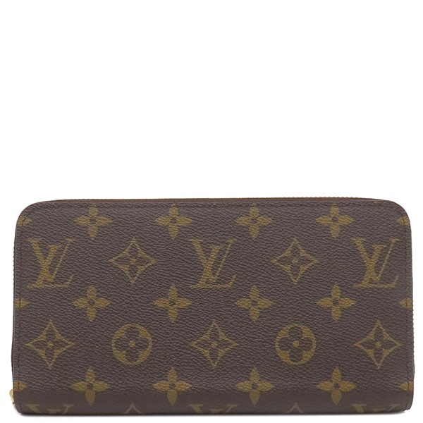 ルイヴィトン LOUIS VUITTON 長財布 ジッピーウォレット モノグラムキャンバス フューシャ ゴールド金具 茶 ラウンドファスナー M41895 RFID 【箱】【中古】