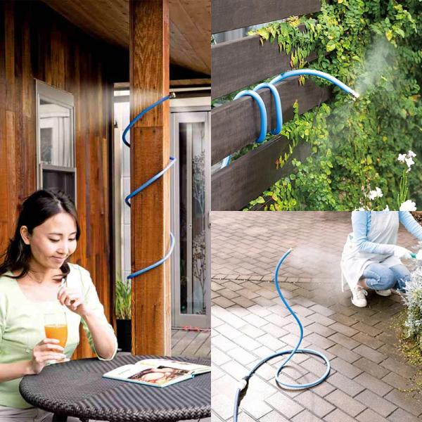 ミストシャワー 屋外用 業務用 学校 水道代 安い 節約 家庭用 屋外 庭 ホース 涼しい 体感温度 冷却 ミスト シャワー 熱中症対策グッズ