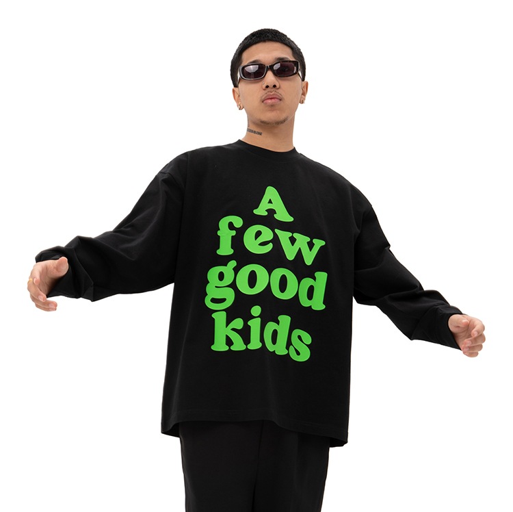 FFF正規品AFGK2022春の新モデル潮牌男子ゆったり長袖Tシャツ基礎款
