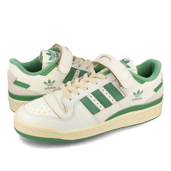 adidas FORUM LOW レザースニーカー ホワイト/グリーン フォーラム ロー FORUM LOW lzg52 クラウドホワイト×グリーン×ガム