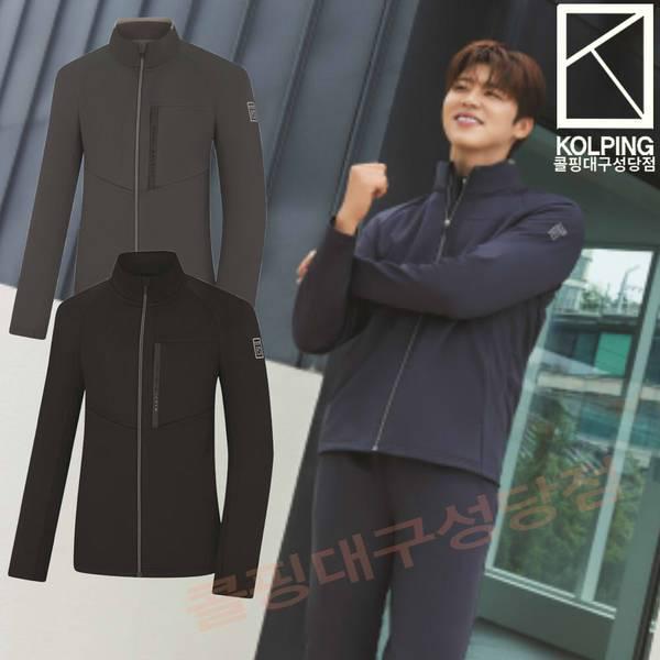 男性冬の伸縮性に優れた素材を使用したトレーニングウェアトップス KVJ6512M デリナー