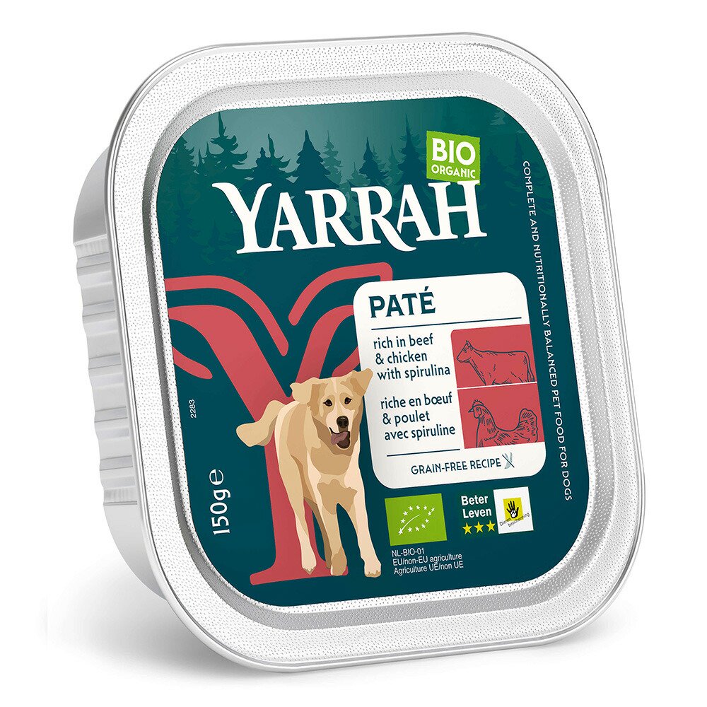 ドッグフード　ＹＡＲＲＡＨ　ヤラー　ビーフとスピルリナのドッグパテ　１５０ｇX１２　正規品　ＣＲＣ45―01―20―99―00