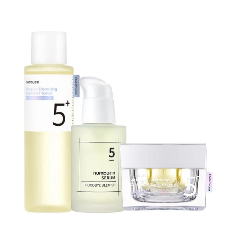 5番 人気 3点 セット(ビタ水液 エッセンシャル トナー 200ml + くすみ別れセラム 50ml + 跡トーニング レーザークリーム 50ml) / 韓国 人気 ブライトニング スキンケアセット