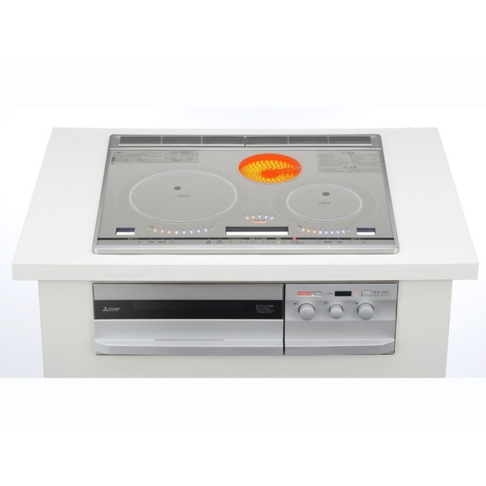 IHクッキングヒーター びっくリングIH ビルトイン型 2口IH＋ラジエント G321Vシリーズ 60cm トップ CS-G321VSR プレミアムシルバー/クリアシルバー