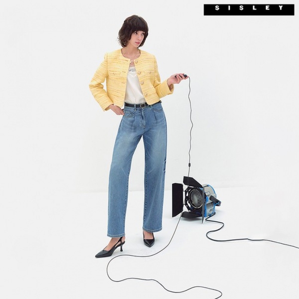 (シスレー) シスレータンジェリンローエンツイードジャケット SAJKA4411_YE