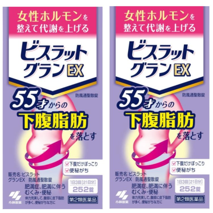 第2類医薬品 2個セット 小林製薬 ビスラットグランEX 252錠 防風通聖散錠 6,759円
