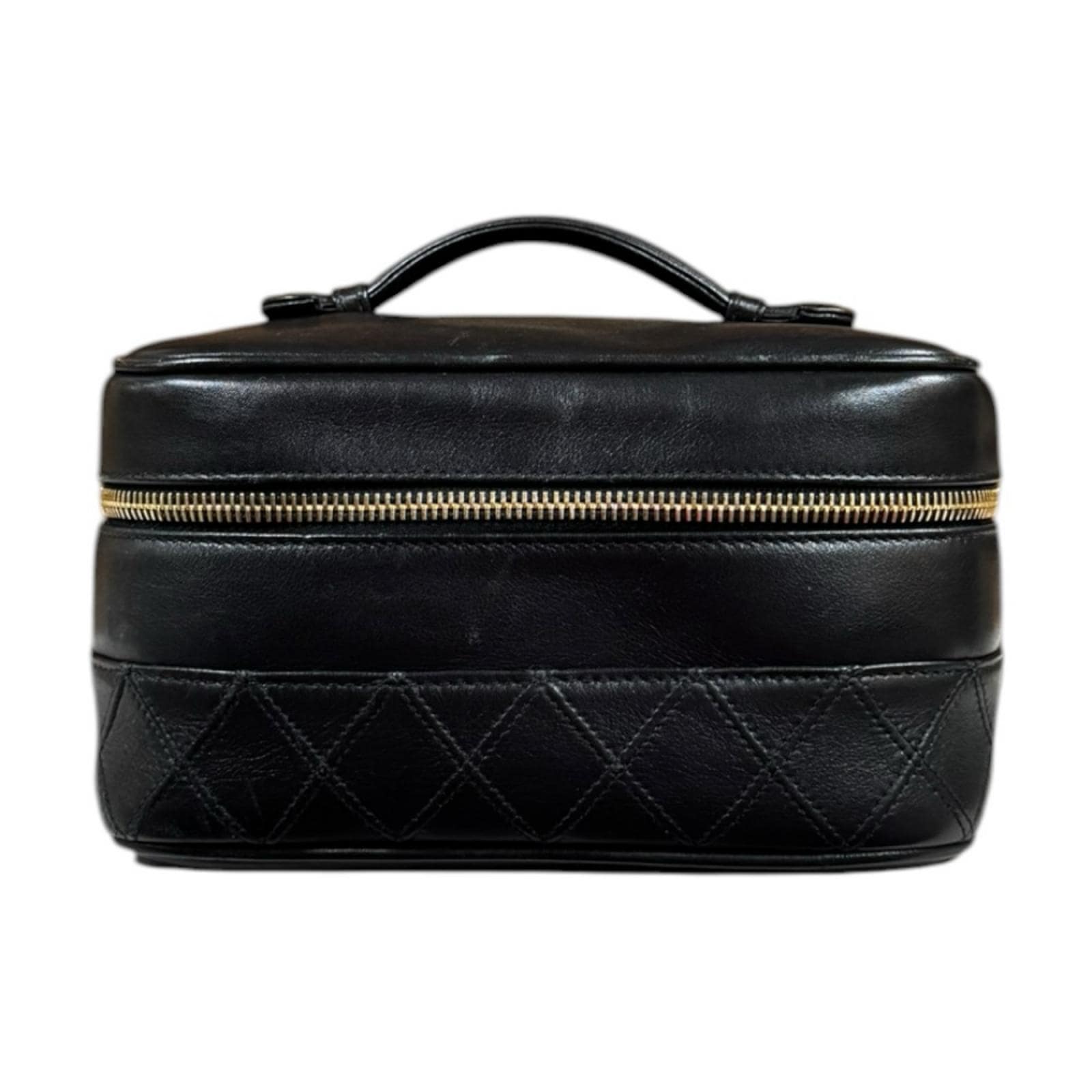 シャネル ピコローレ バニティバッグ ハンドバッグ レザー A01618 ブラック CHANEL 中古