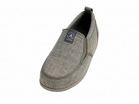 徳武産業 あゆみシューズ 介護靴 自宅用 SUTTO IN -スットイン- 男性用 ミストグレー 両足3Lサイズ 1133