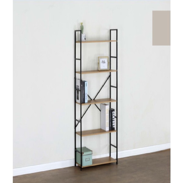 アイエルシー HUS-W05 薄型壁面シェルフ ワイド5段 ブラック/ベージュ メーカー直送