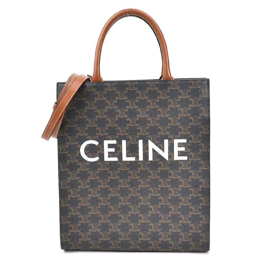 セリーヌ CELINE ハンドバッグ ショルダーバッグ バーティカルカバ スモール コーティングキャンバス ブラック系 ユニセックス 99759g