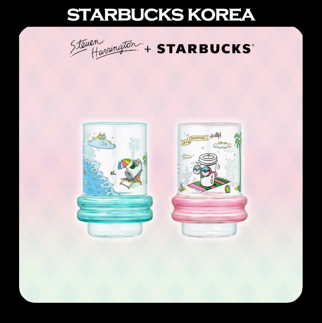[STARBUCKSxSTEVEN HARRINGTON] Steven Harrington Highball Glass Set (2P)